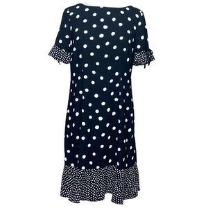Talbots Black and White Polka Dot Dress Size 4 Petite